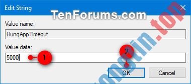 Cách&nbsp;thay&nbsp;đổi&nbsp;giá&nbsp;trị&nbsp;HungAppTimeout&nbsp;trong&nbsp;Windows&nbsp;10
