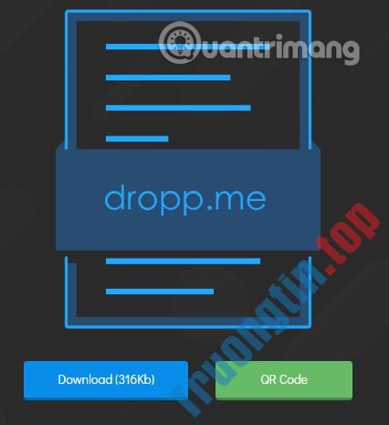 Cách tạo link chia sẻ file trên Dropp.me
