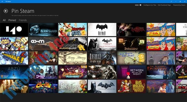 Cách ghim game Steam trong Windows 10