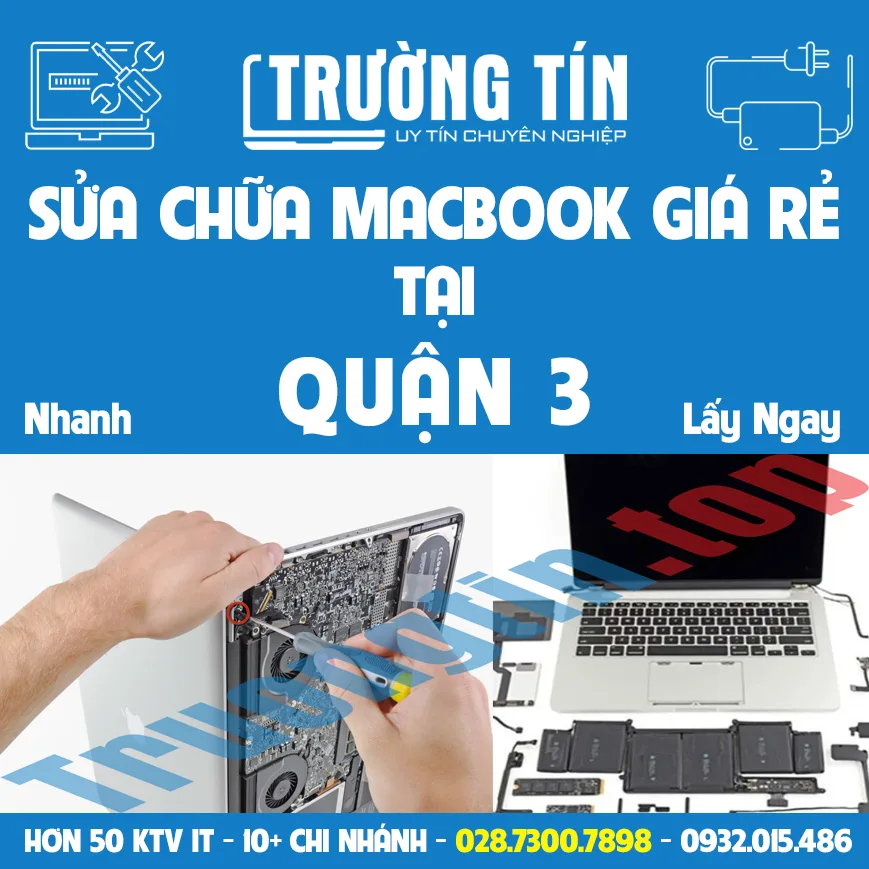 Sửa chữa macbook tại quận 3