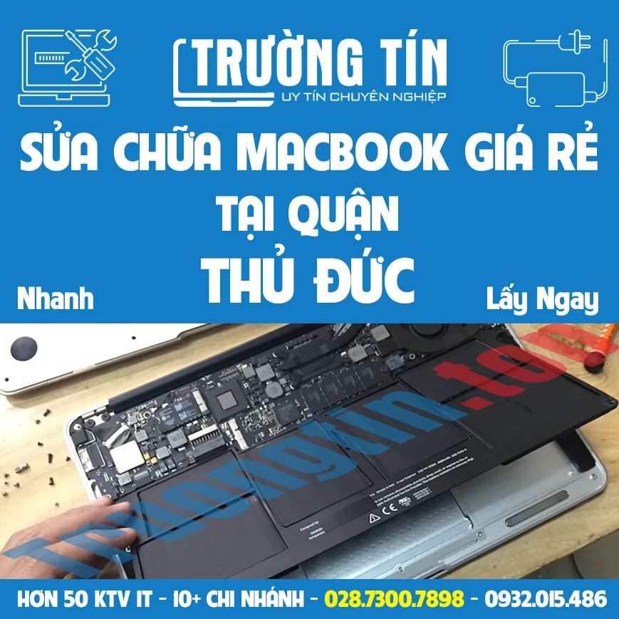 Sửa chữa macbook tại Thành Phố Thủ Đức