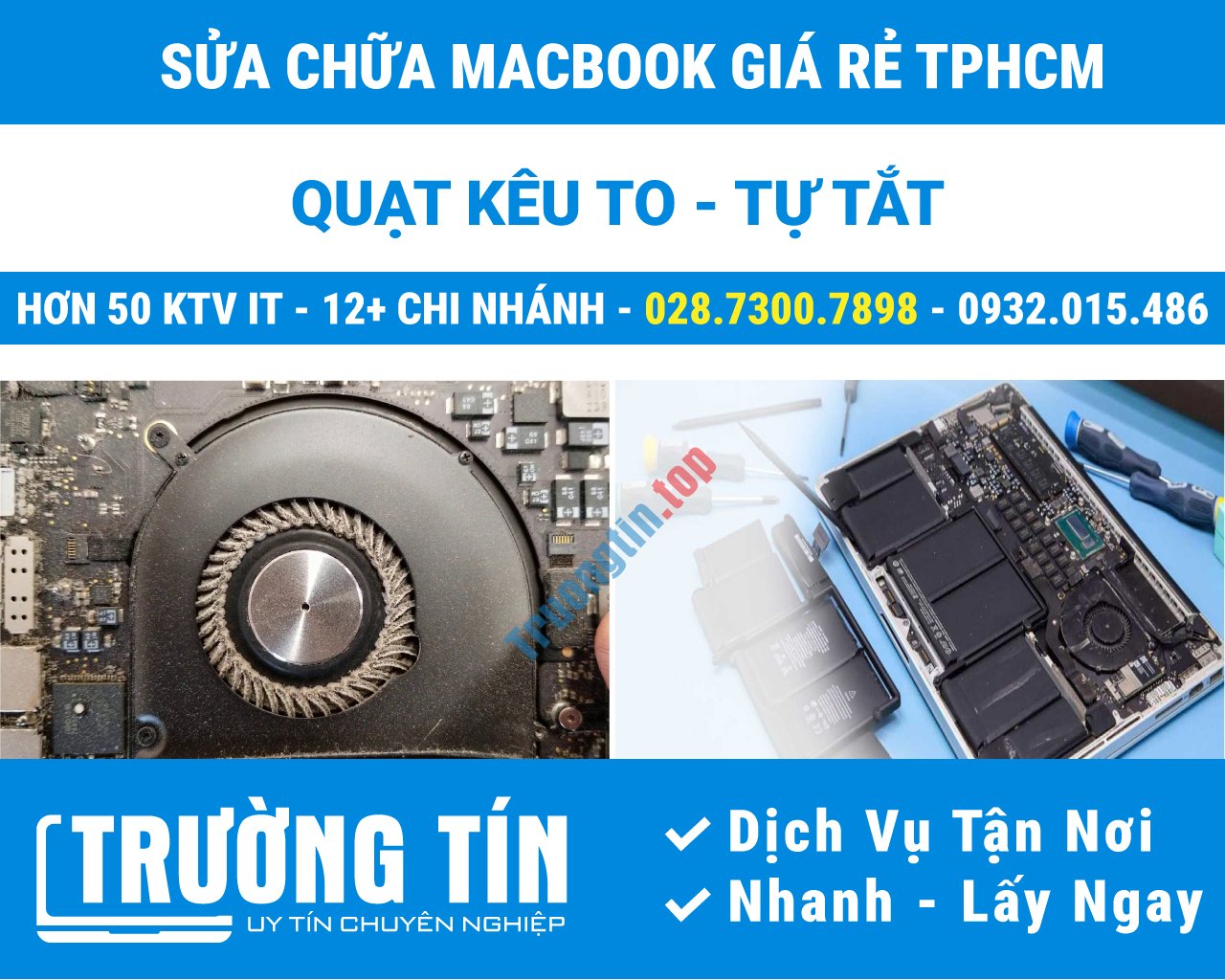 Sửa Chữa Macbook Nóng - Quạt Kêu To - Tự Tắt