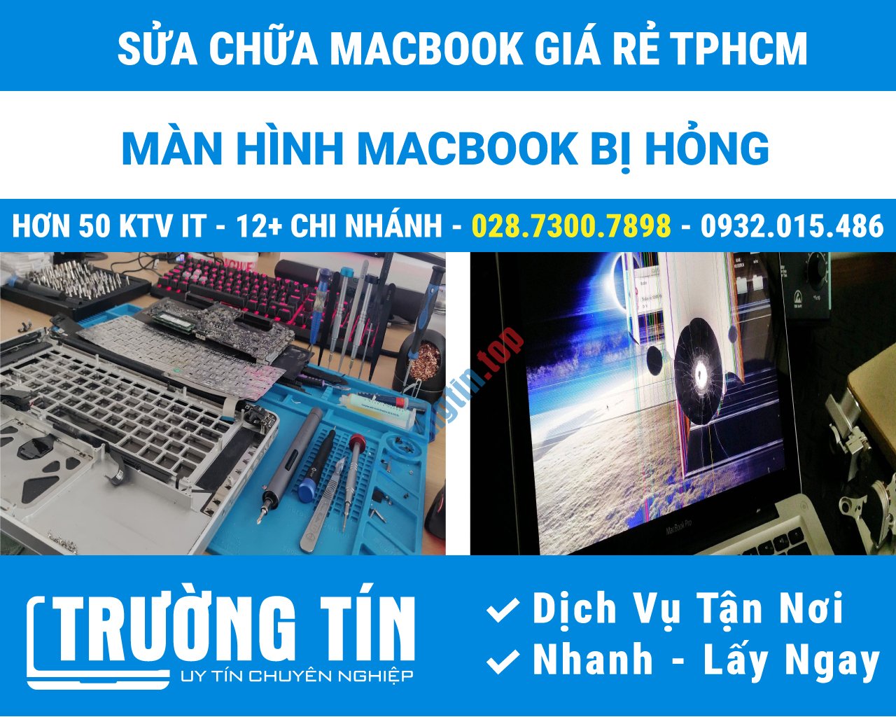 Sửa Chữa Màn Hình Macbook Bị Sọc – Đốm Sáng – Vỡ