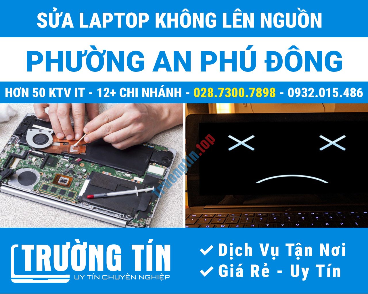 Địa Chỉ Sửa Laptop Không Lên Nguồn Ở Phường An Phú Đông – Quận 12 Cũ