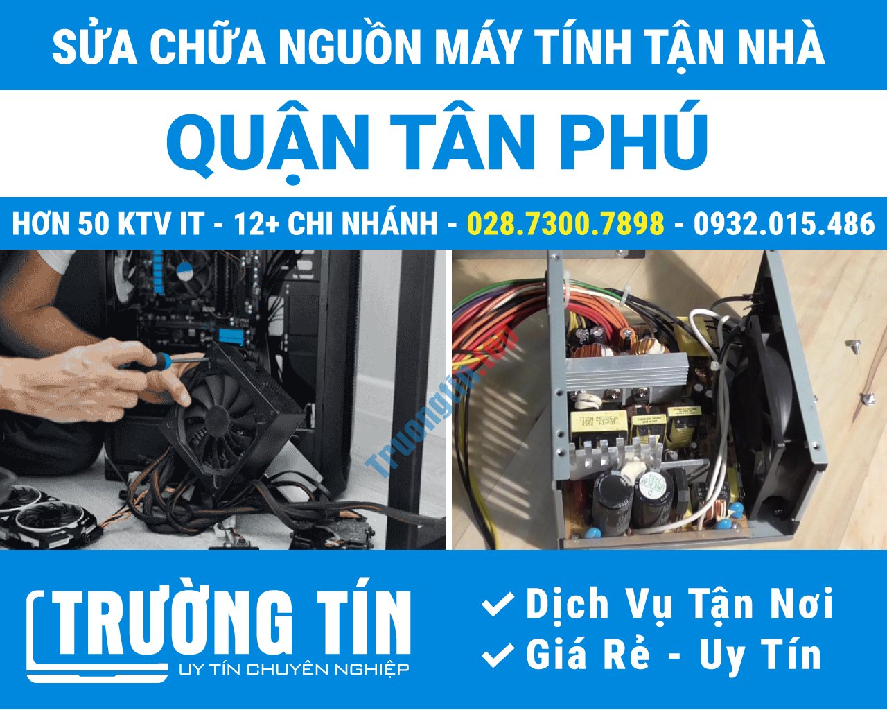 Địa Chỉ Sửa Nguồn Máy Tính Quận Tân Phú – Giá Rẻ, Gần Đây
