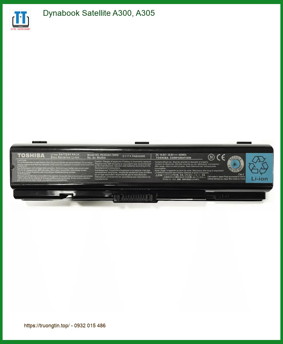 Pin Laptop Dynabook Satellite A300, A305 - Giá Rẻ Cửa Hàng Gần Nhất
