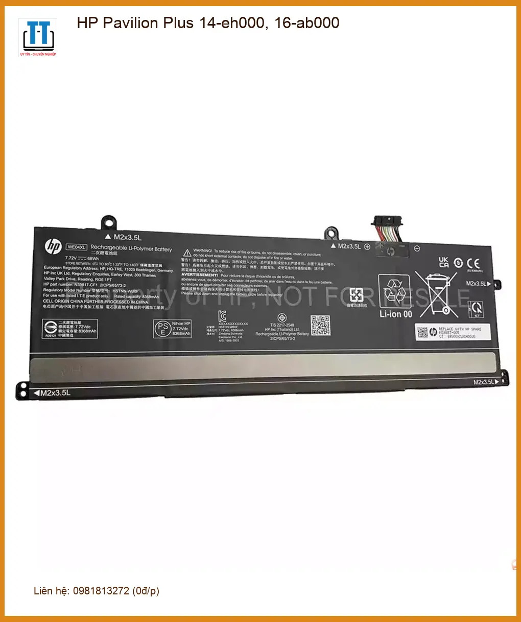 Pin Laptop HP Pavilion Plus 14-eh000, 16-ab000 - Thay Lấy Liền TPHCM