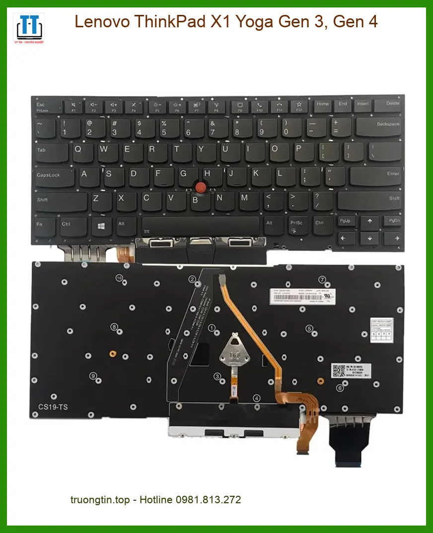 Bàn phím Lenovo ThinkPad X1 Yoga G3/4 - Thay Lấy Liền TPHCM