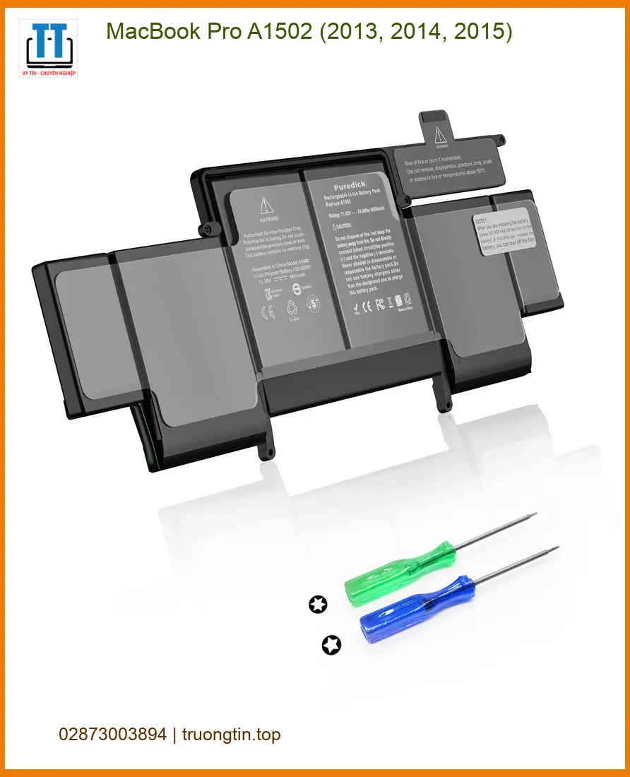 Pin Laptop APPLE MacBook Pro A1502 - Địa chỉ thay pin MacBook lấy liền TPHCM