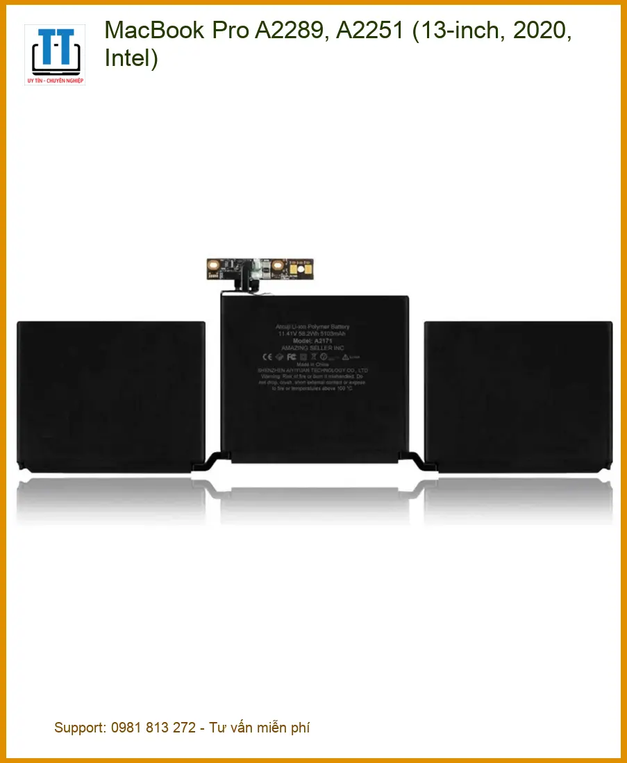 Pin Laptop MacBook Pro A2289, A2251 - Thay Nhanh Tại Trung Tâm TPHCM