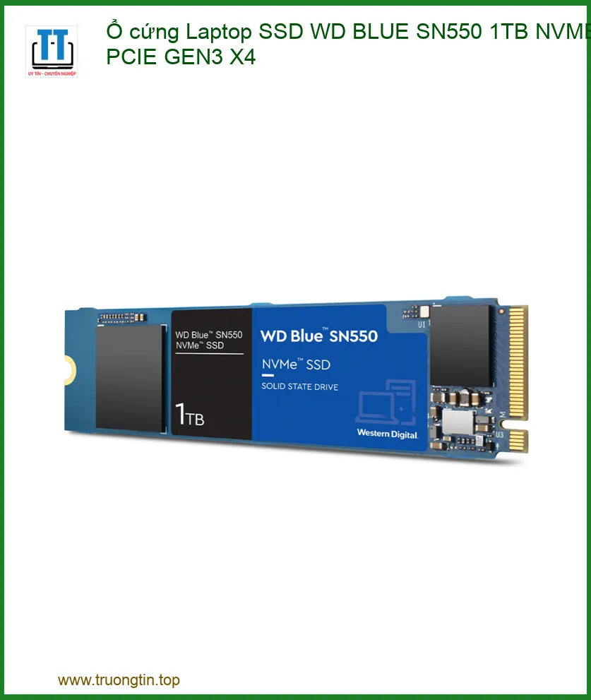 Ổ Cứng Laptop SSD WD Blue SN550 1TB NVMe M2 PCIe Gen3 X4 - Trung Tâm Thay Thế Uy Tín TPHCM