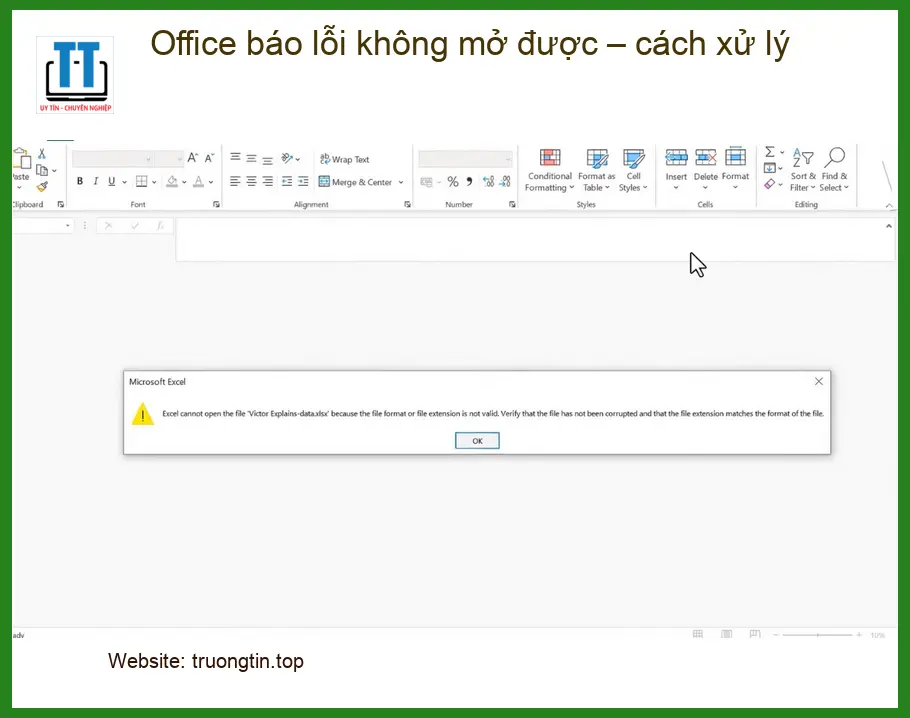 Văn phòng Office báo lỗi không mở được – Cách tự xử lý tại nhà