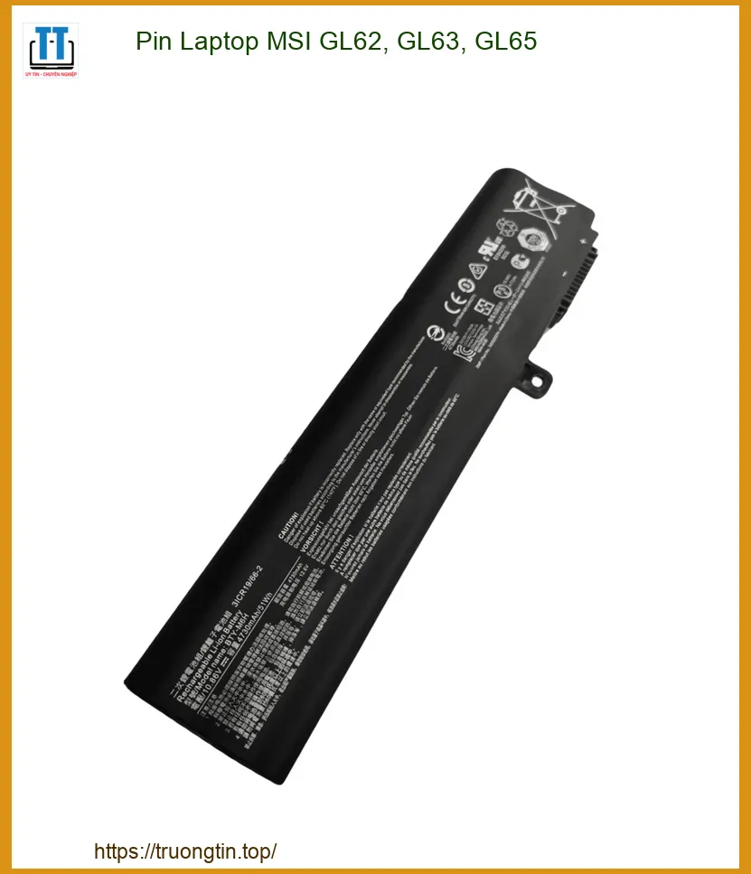 Pin Laptop MSI GL62, GL63, GL65 - Thay Thế Chính Hãng, Lấy Ngay Tại TP.HCM