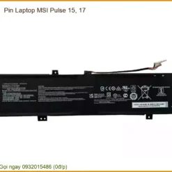 Pin laptop MSI Pulse 15, 17 chính hãng - Dịch vụ thay lấy liền TPHCM