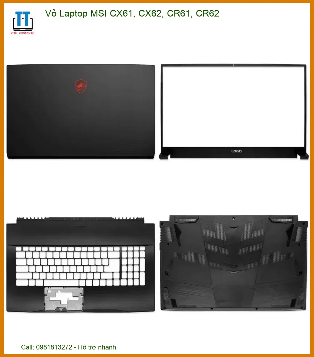 Vỏ Laptop MSI CX61, CX62, CR61, CR62 - Đơn vị thay vỏ laptop lấy liền TPHCM