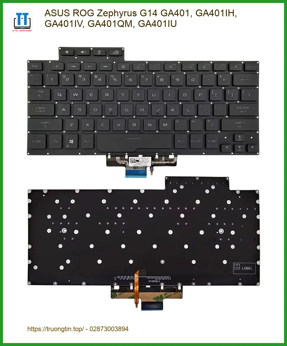 Bàn phím Laptop ASUS ROG Zephyrus G14 - Thay Lấy Liền - Giá Rẻ TPHCM