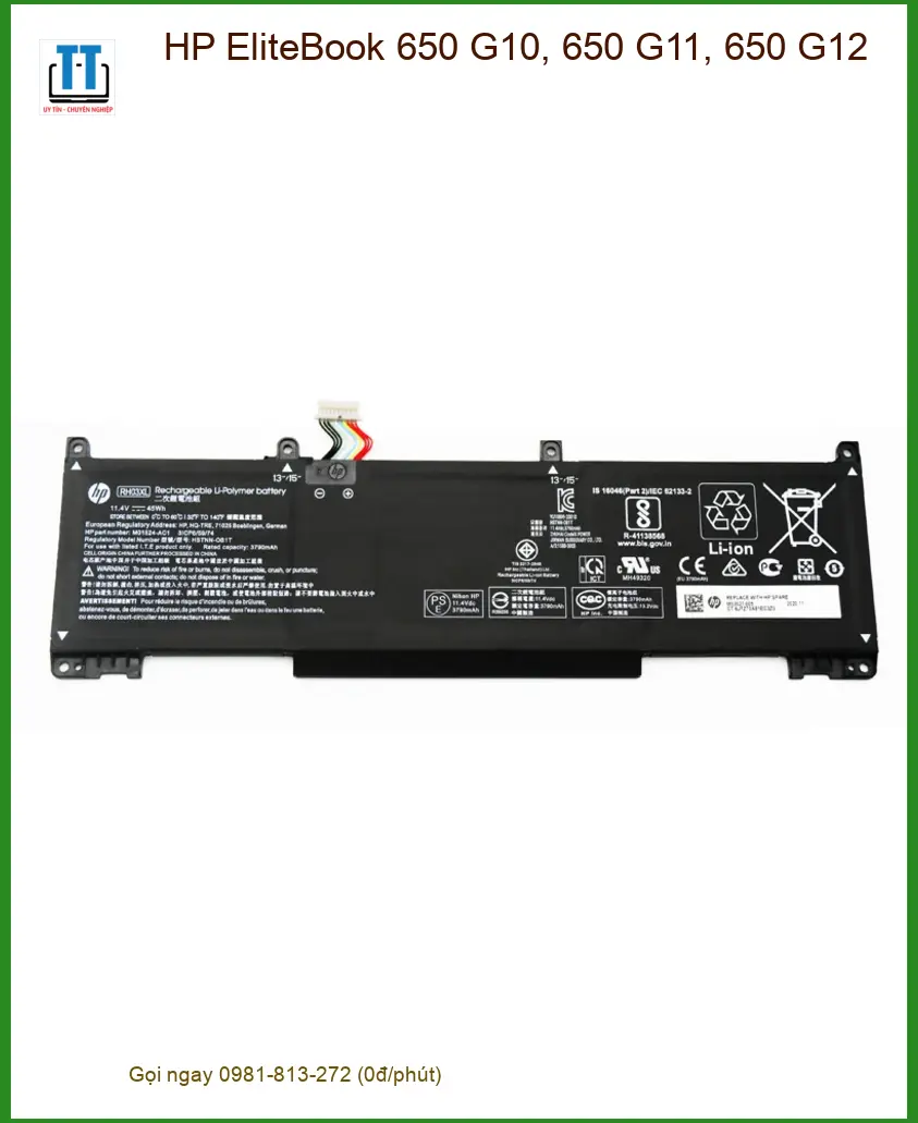 Pin Laptop HP EliteBook 650 G10, G11, G12 - Thay Lấy Liền TPHCM Giá Tốt