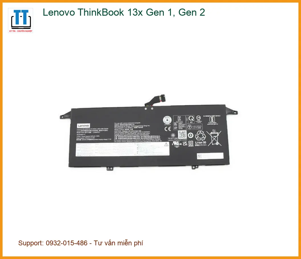 Pin Laptop Lenovo ThinkBook 13x - Thay Nhanh Tại Trung Tâm TPHCM