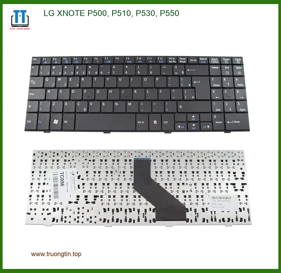Bàn phím Laptop LG XNOTE P500, P510, P530, P550 - Thay Nhanh, Giá Rẻ