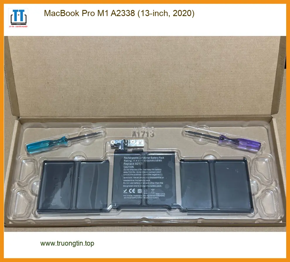 Pin Laptop Apple Macbook Pro M1 A2338 - Thay Lấy Liền - Trung Tâm TPHCM
