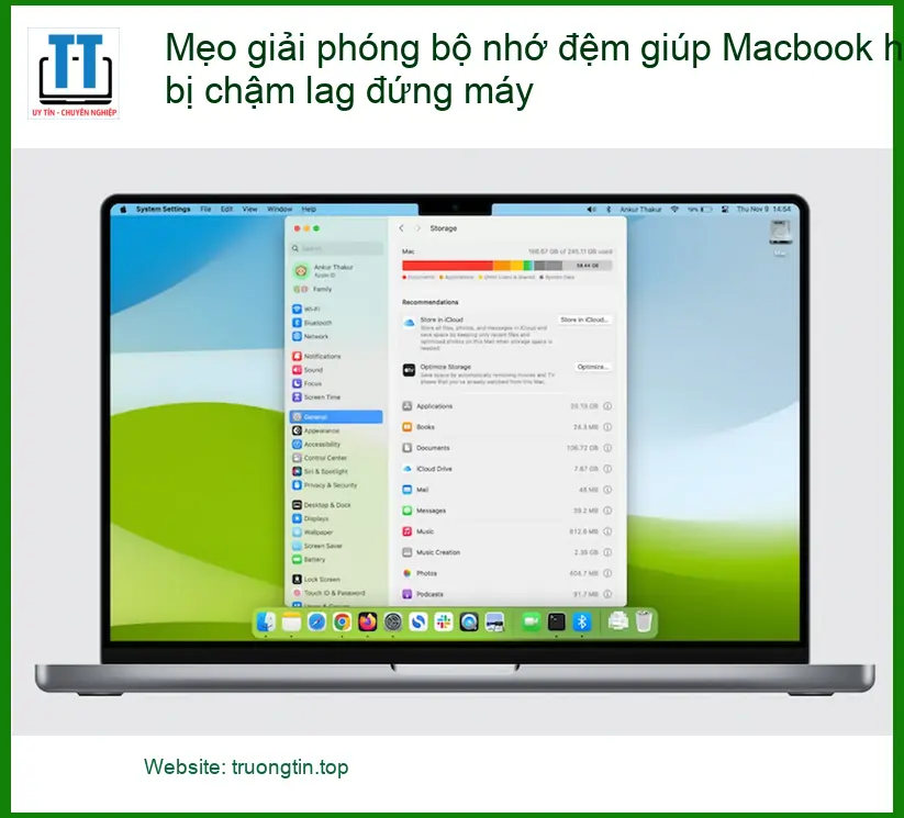 Mẹo giải phóng bộ nhớ đệm Macbook hết chậm lag – Dịch vụ sửa laptop TPHCM
