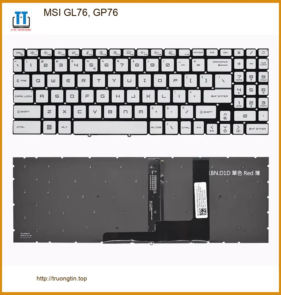 Bàn phím Laptop MSI GL76, GP76 - Thay Lấy Ngay Tại Shop TPHCM Giá Rẻ