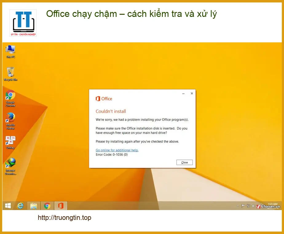Văn phòng Office chạy chậm treo đơ – Địa chỉ trung tâm hỗ trợ gần đây