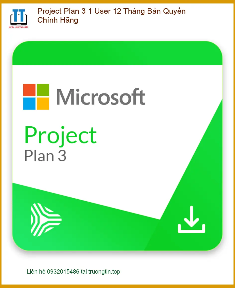 Office Bản Quyền Project Plan 3 1 User 12 Tháng | Mua Ngay Tại Cửa Hàng TPHCM