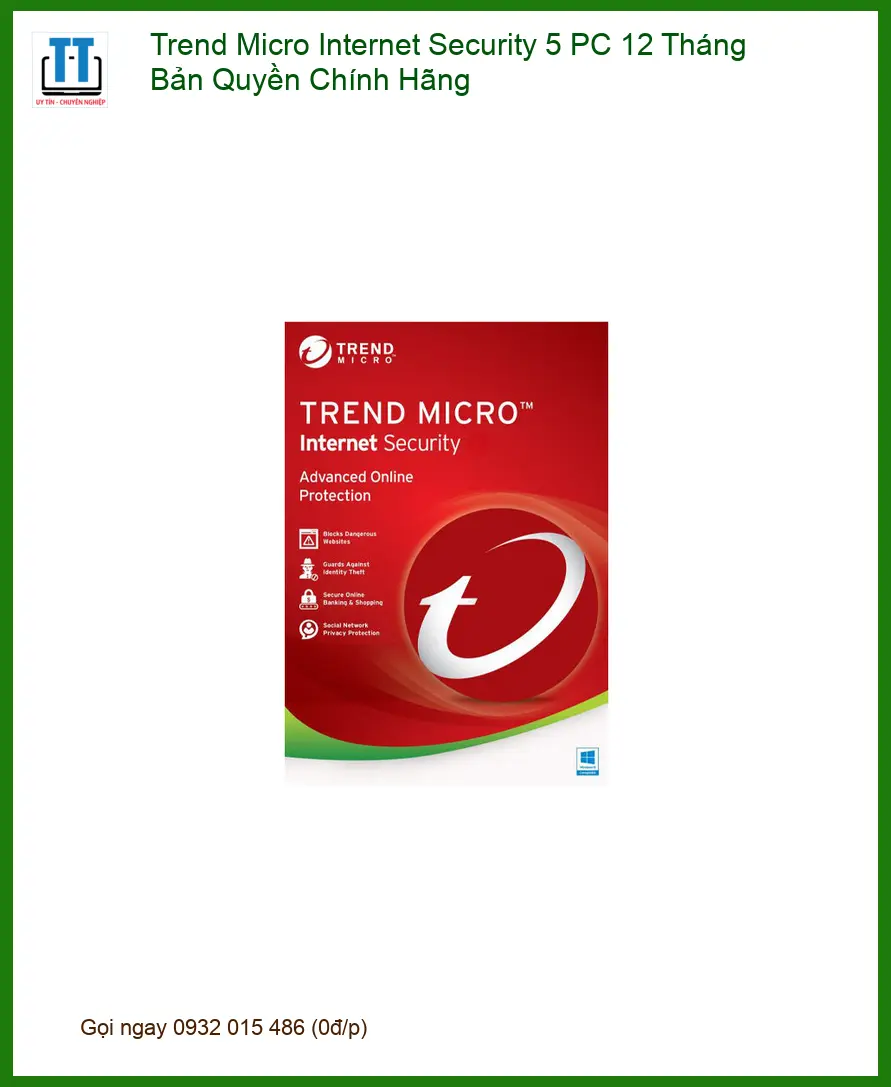 Antivirus Trend Micro Internet Security 5 PC - Lắp Đặt Tốc Hành Trung Tâm TPHCM