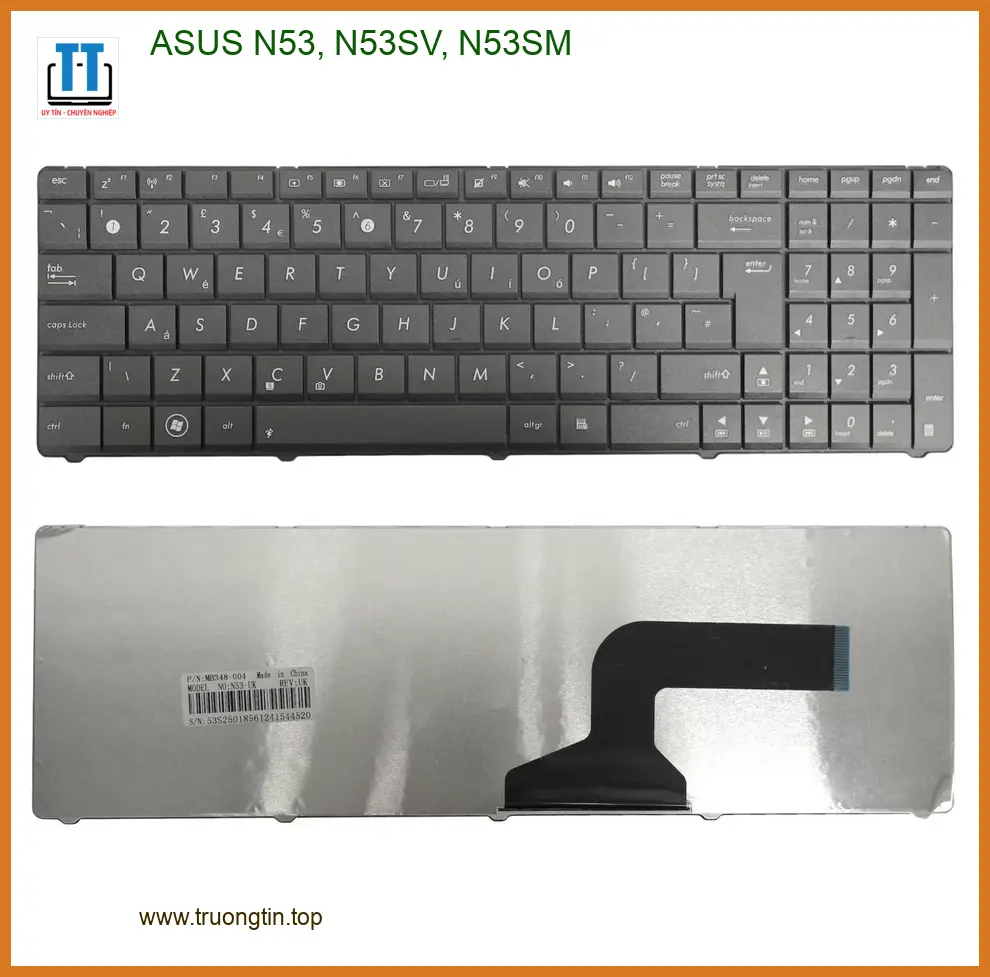 Bàn phím Laptop ASUS N53 N53SV N53SM - Thay Nhanh Lấy Liền Tại Cửa Hàng TPHCM