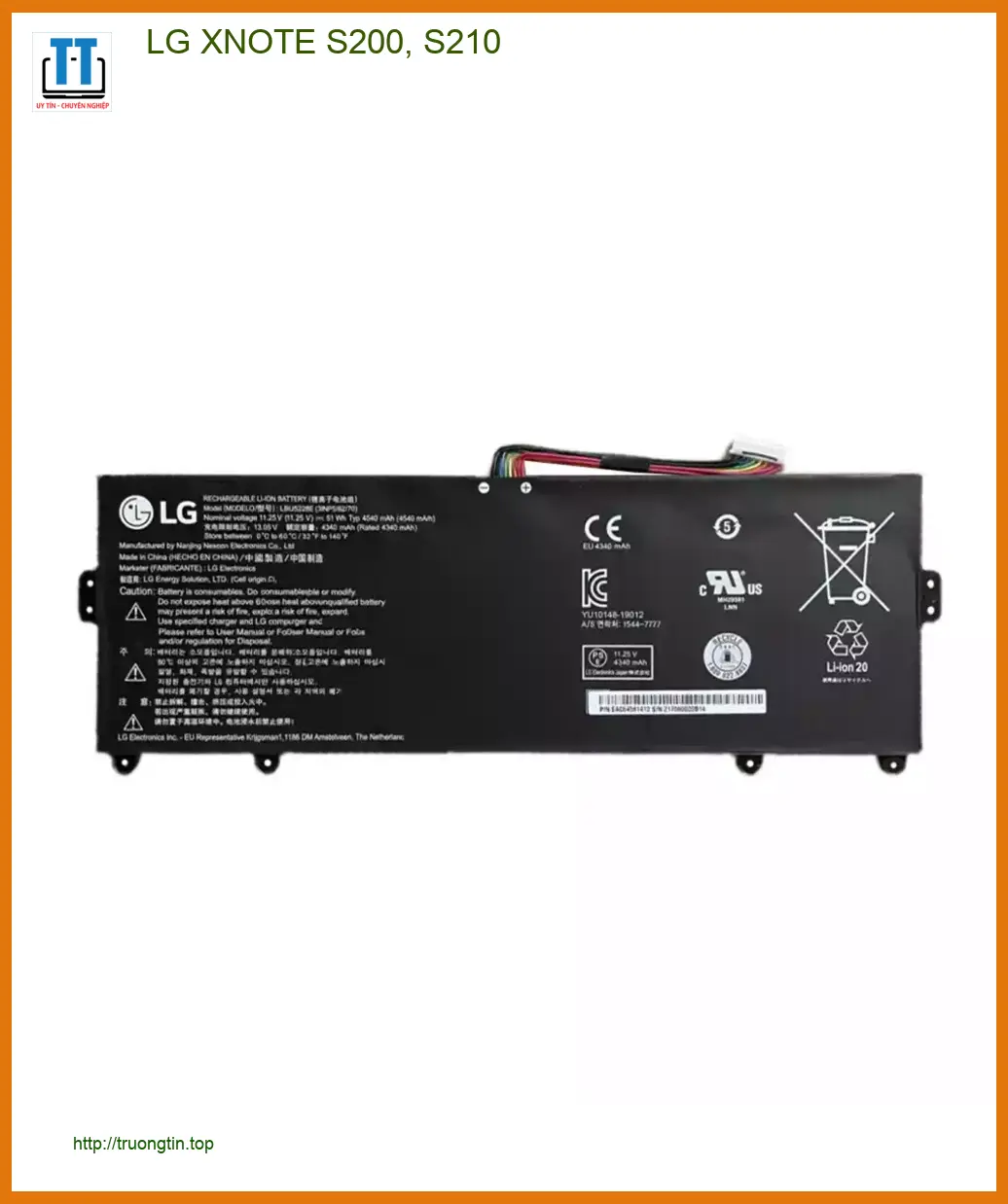 Pin Laptop LG XNOTE S200, S210 - Thay Nhanh Tại Cửa Hàng TPHCM