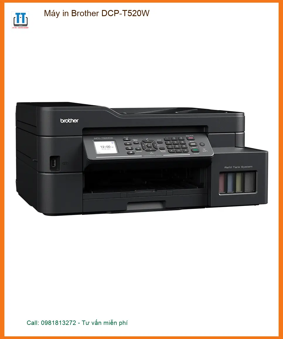 Máy in Brother DCP-T520W - Đổ mực tận nơi TPHCM | Giá rẻ nhanh chóng