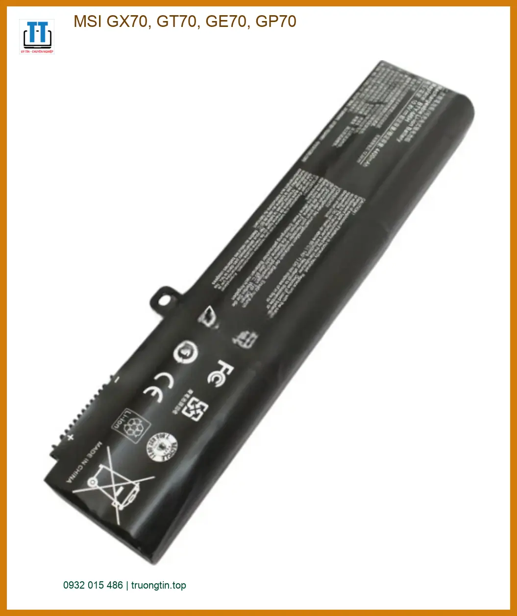 Pin Laptop MSI GX70, GT70, GE70, GP70 - Thay Lấy Liền Giá Tốt TPHCM