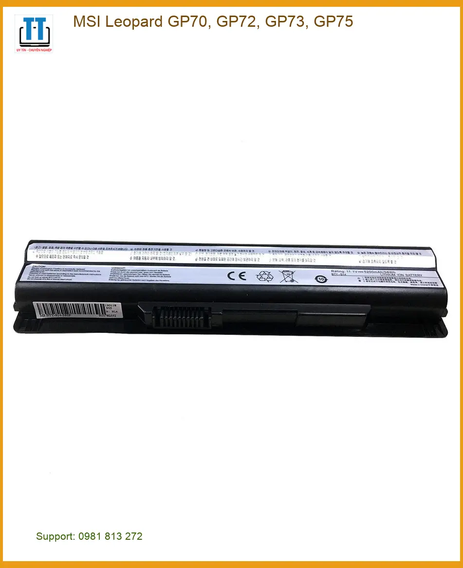 Pin Laptop MSI Leopard GP70, GP72, GP73, GP75 - Thay Pin Nhanh Gần Đây