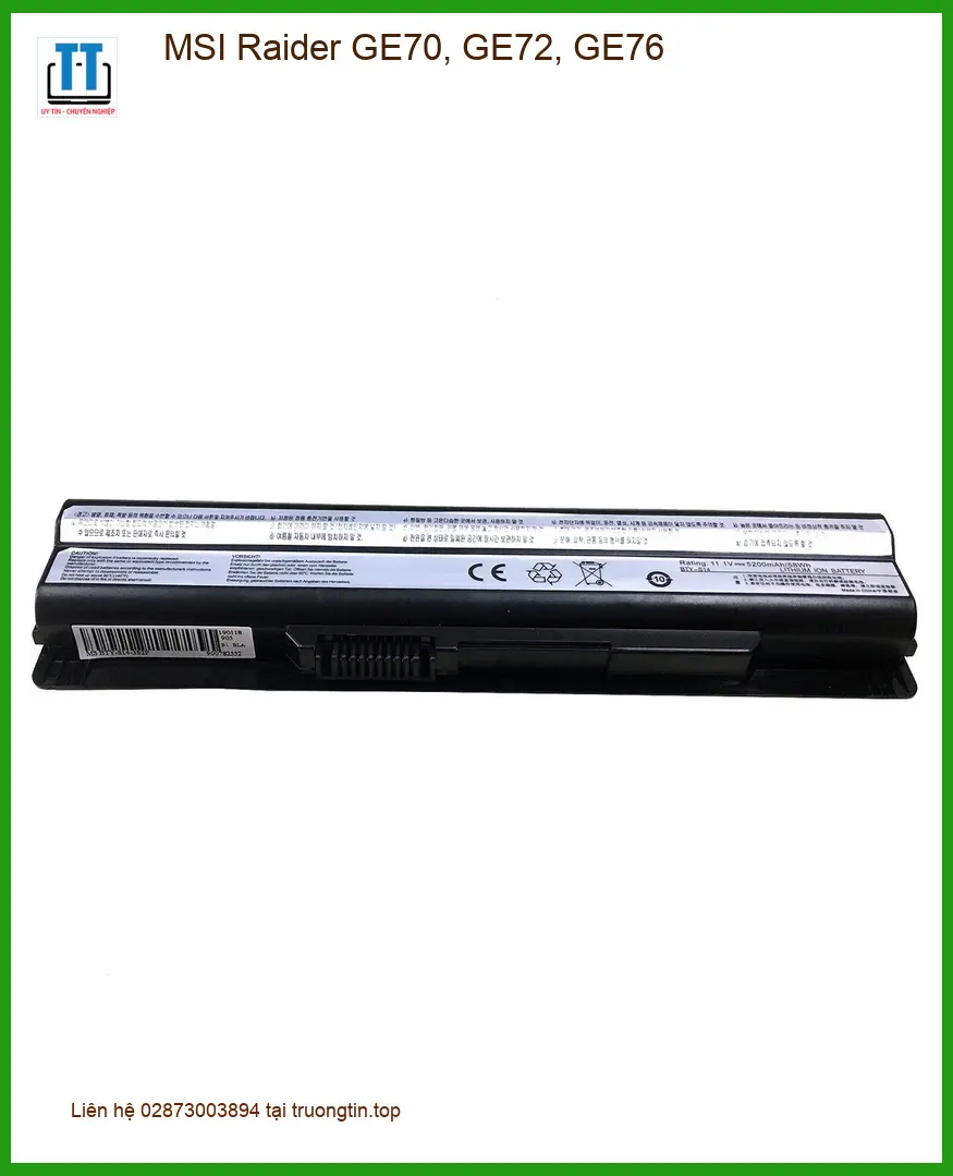 Pin Laptop MSI Raider GE70, GE72, GE76 - Thay Lấy Liền TPHCM