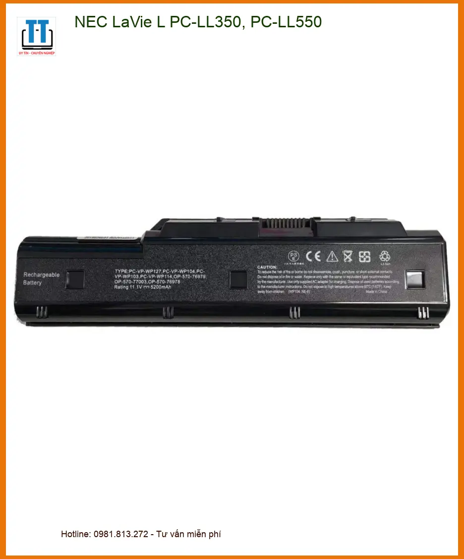 Pin Laptop Nec NEC LaVie L PC-LL350, PC-LL550 | Thay Pin Lấy Liền TPHCM