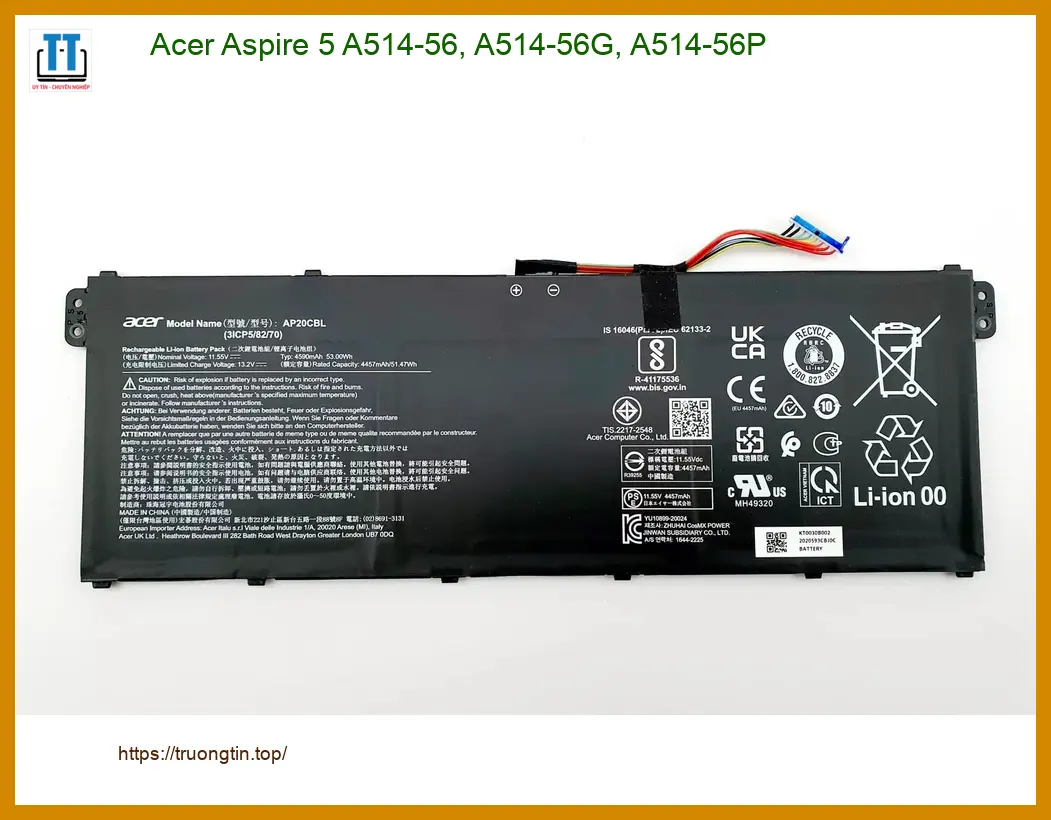 Pin Laptop Acer Aspire 5 A514-56 | Thay Nhanh - Giá Rẻ TPHCM