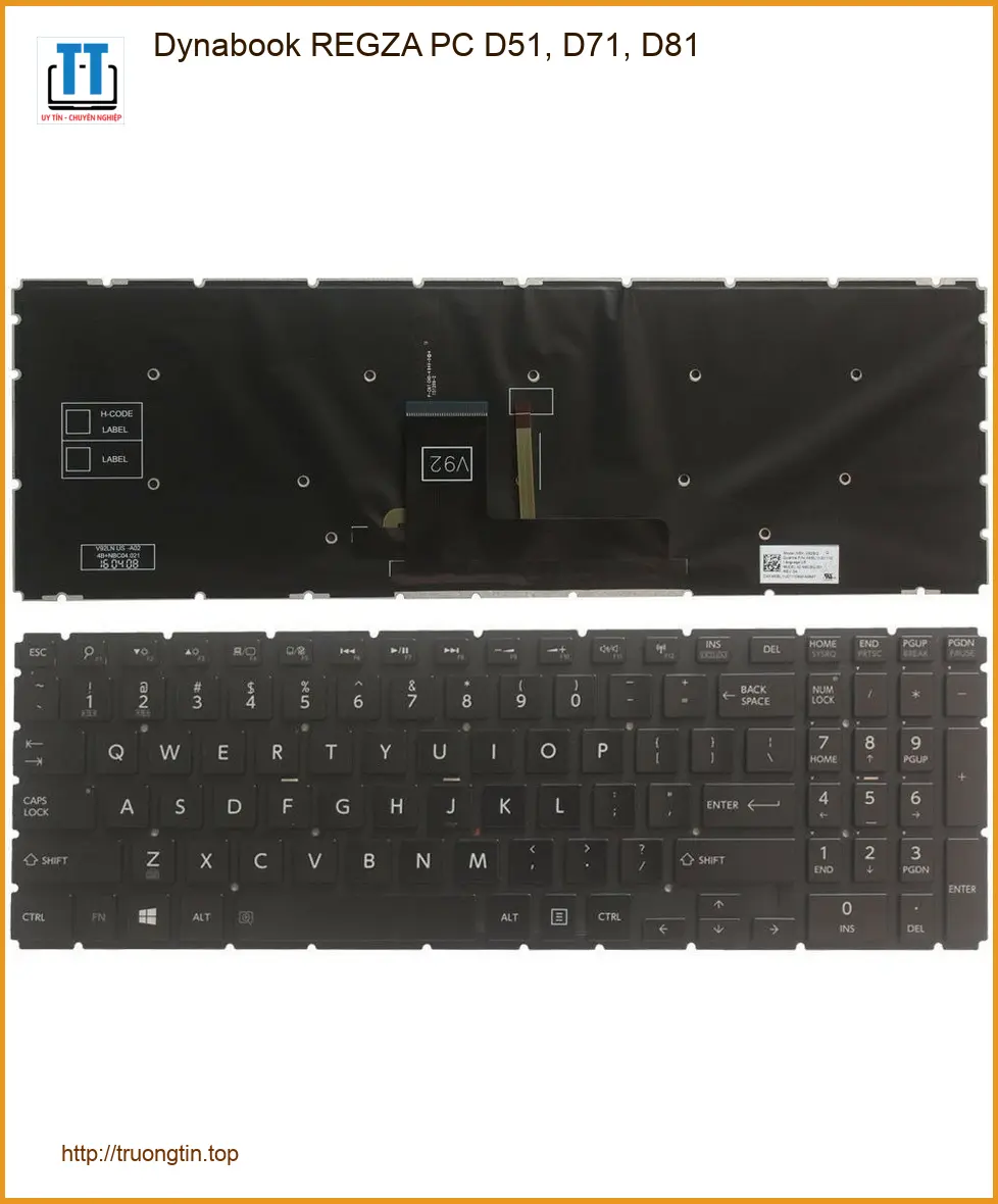 Bàn phím Laptop Dynabook REGZA PC D51 D71 D81 - Thay Mới Lấy Liền - Giá Tốt TPHCM