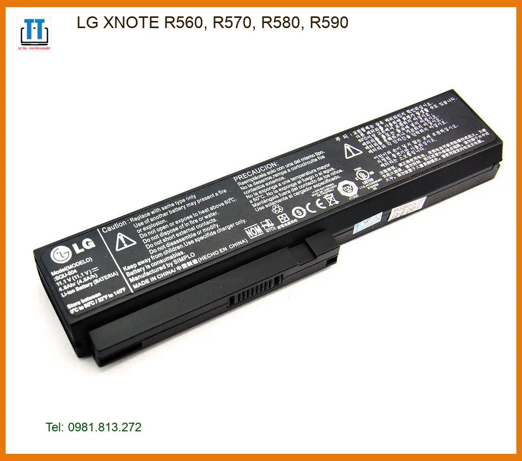 Pin Laptop LG XNOTE R560, R570, R580, R590