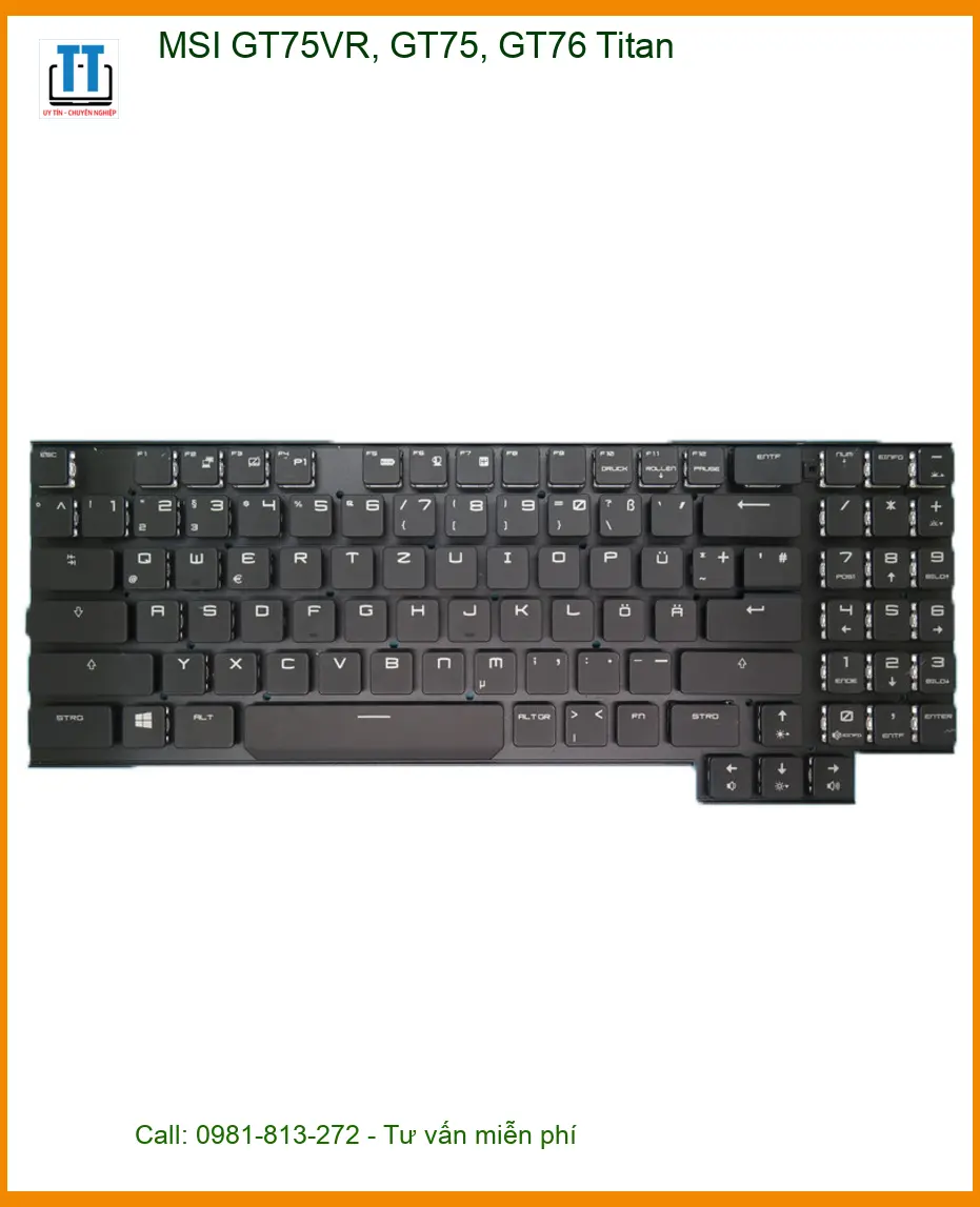 Bàn phím Laptop MSI GT75VR GT75 GT76 Titan