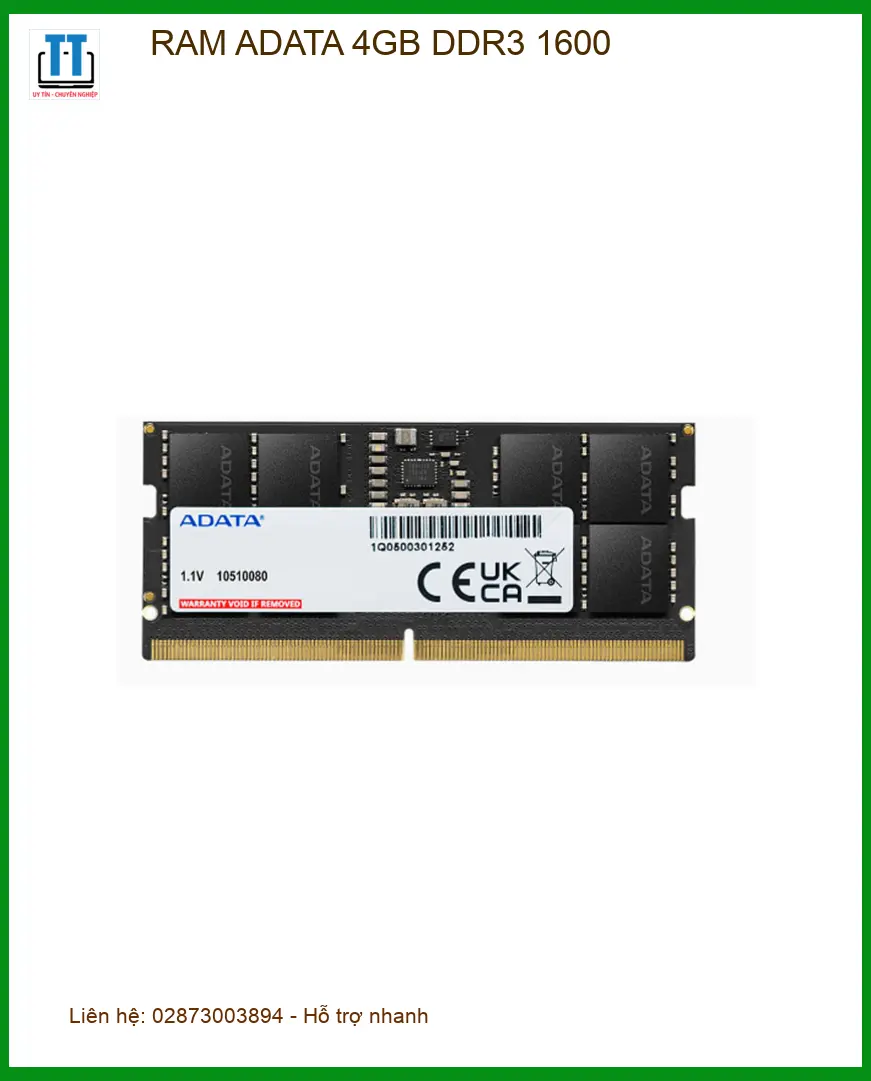 Ram Laptop ADATA 4GB DDR3 1600