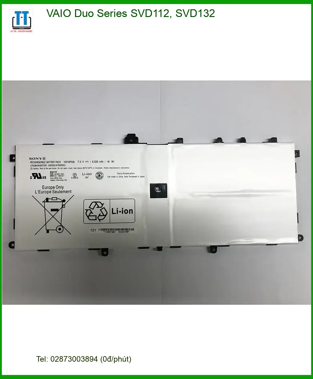 Pin Laptop VAIO Duo SVD112 SVD132 - Thay Nhanh Tại Trung Tâm TPHCM