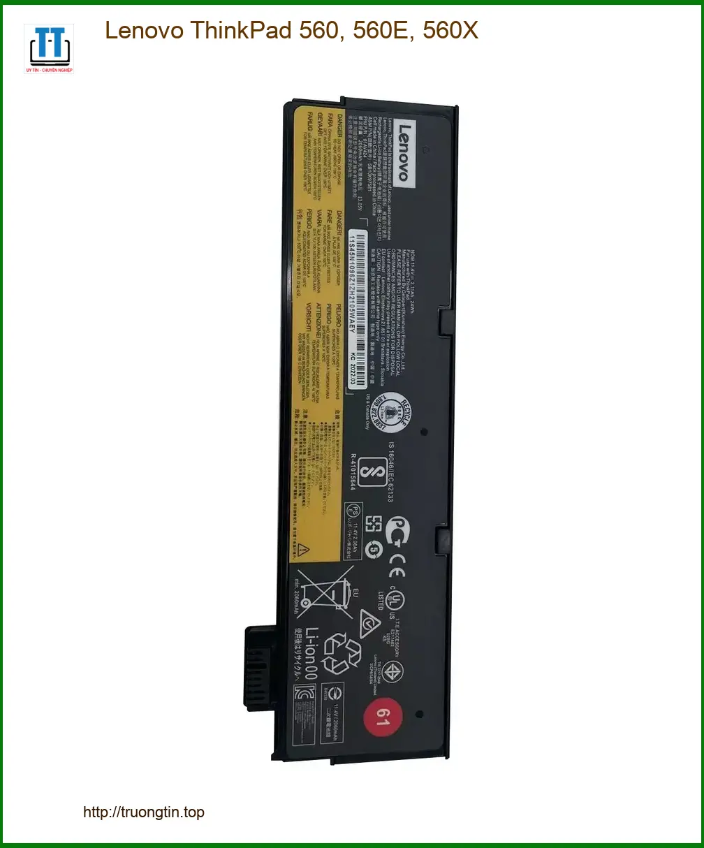 Pin Laptop LENOVO ThinkPad 560, 560E, 560X - Thay Lấy Liền, Giá Tốt TPHCM