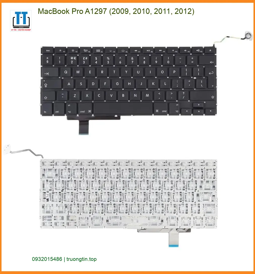 Bàn phím Laptop APPLE MacBook Pro A1297 - Thay Bàn Phím Macbook Nhanh Tại Trung Tâm TPHCM