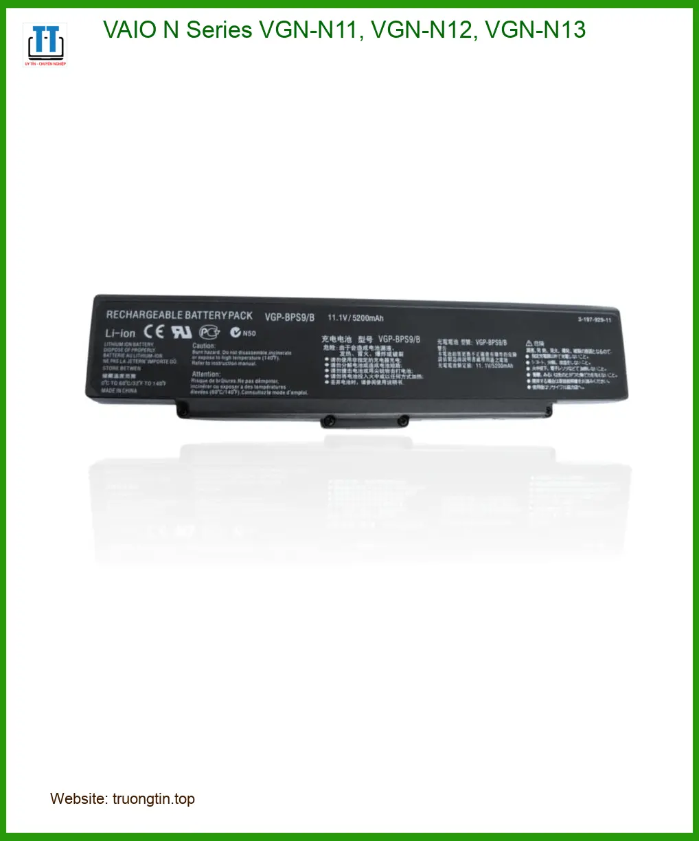 Pin Laptop VAIO N Series VGN-N11, VGN-N12, VGN-N13 - Thay Pin Laptop Giá Rẻ TPHCM