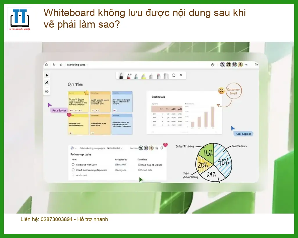 Văn phòng Whiteboard không lưu được nội dung – Cách xử lý nhanh tại TPHCM