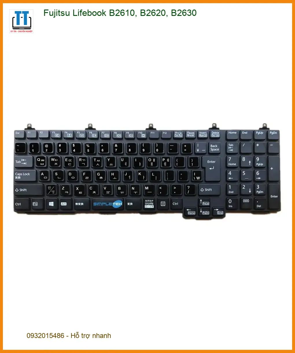 Bàn phím Laptop Fujitsu Lifebook - Thay nhanh giá rẻ HCM