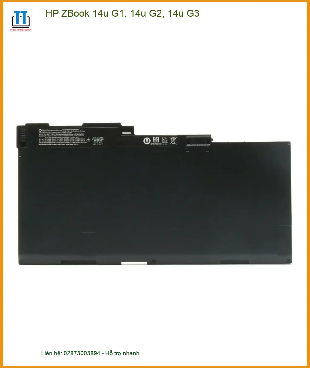 Pin Laptop HP ZBook 14u G1, G2, G3 - Thay Pin Giá Rẻ Tại TPHCM
