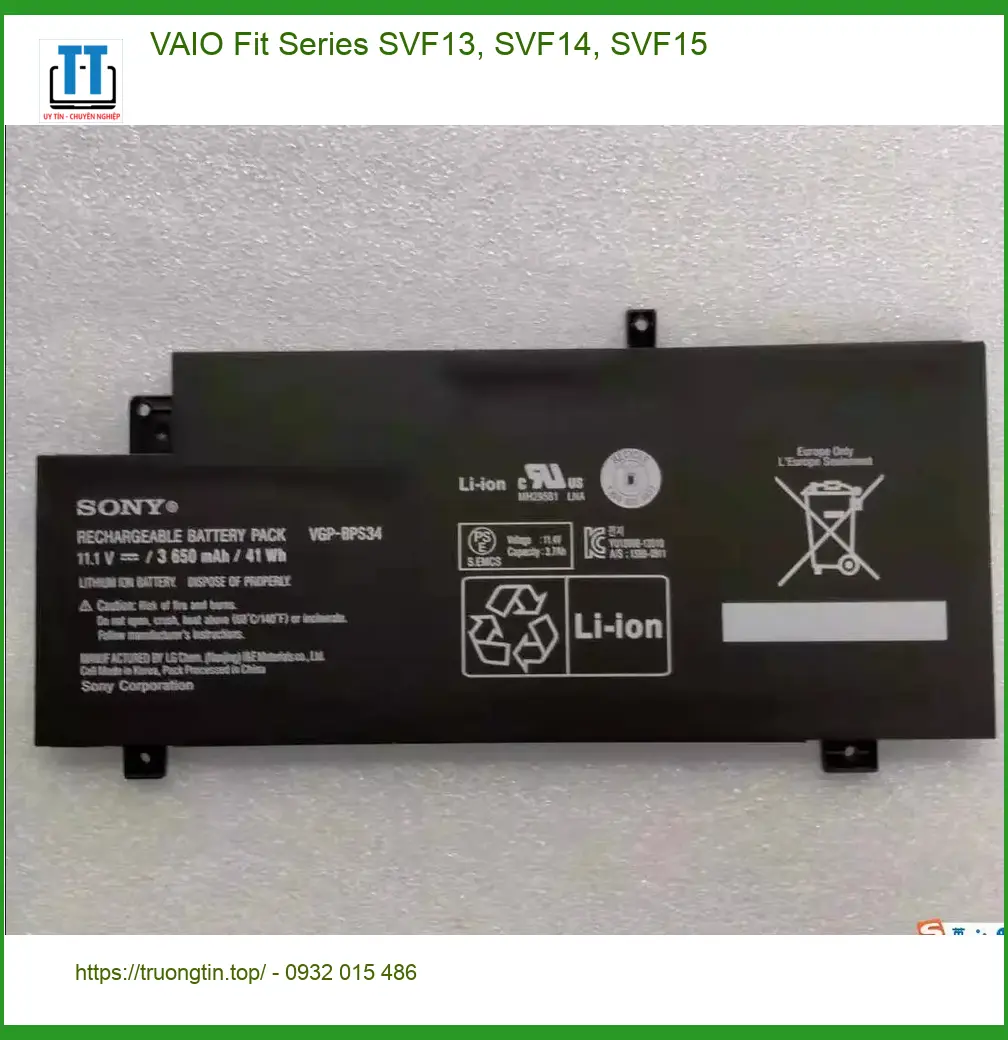 Pin Laptop VAIO Fit Series - Thay Pin Nhanh | Giá Rẻ Tại Cửa Hàng Gần Nhất